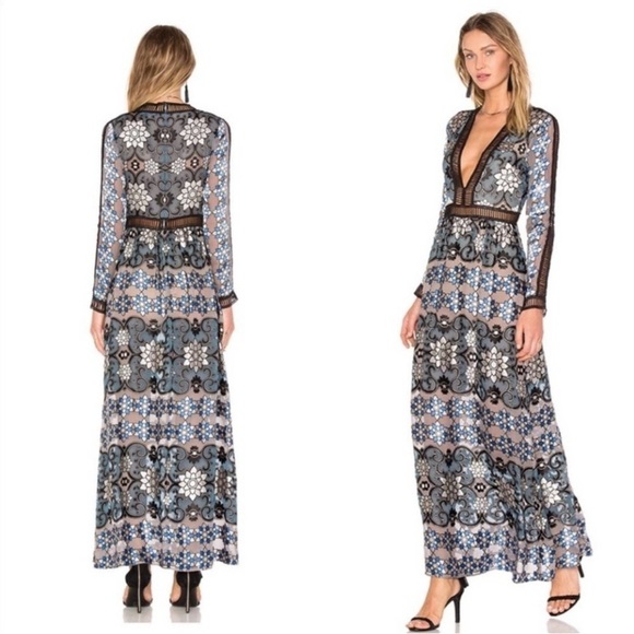 For Love & Lemons Juliet Maxi Dress Size M In Jade New With Tag - Picture 1 of 12